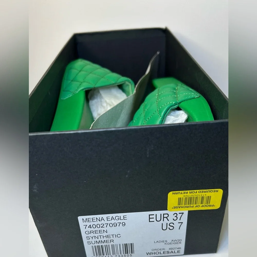 Kurt Geiger London Meena Eagle slide sandals in green Sz 7 - Picture 4 of 4